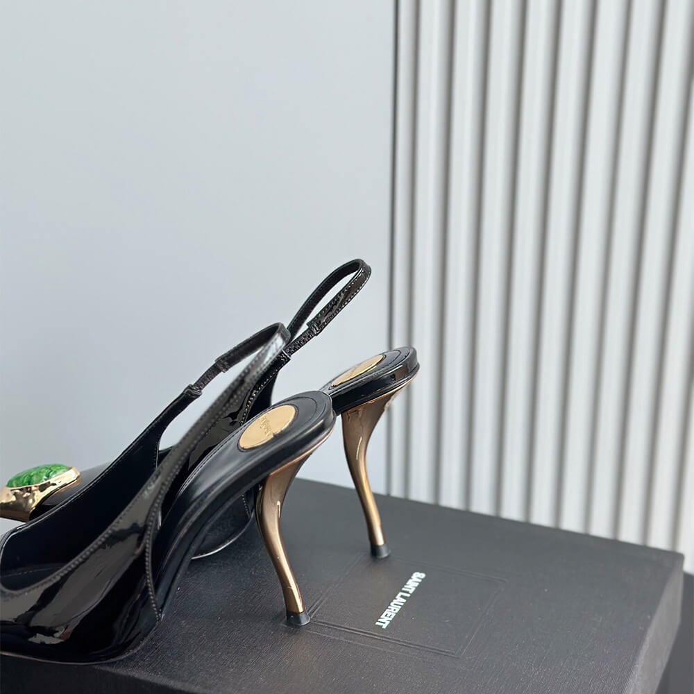 Y51 Loulou Slingback Pumps in Patent Leather