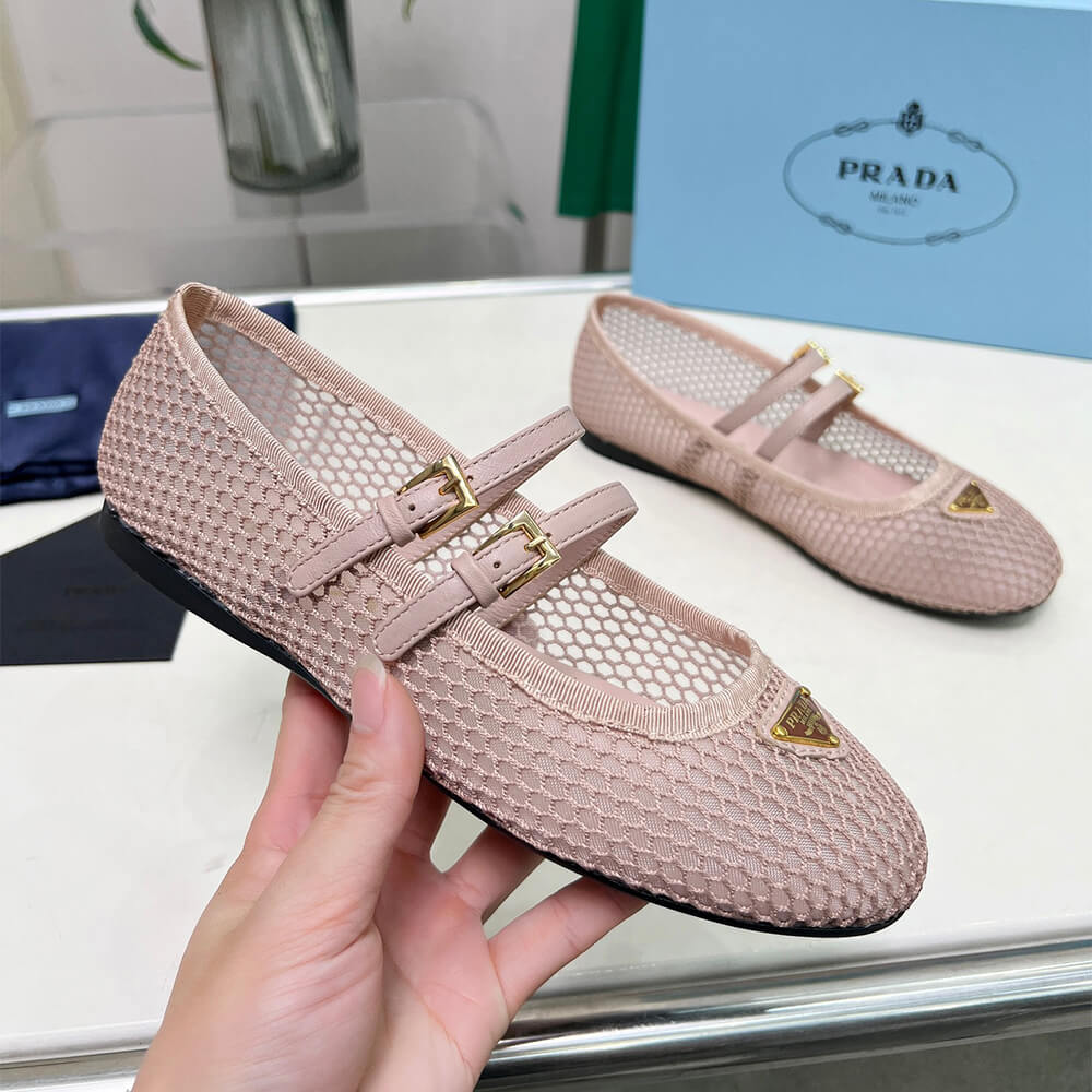 Pra*a Mesh fabric ballerinas