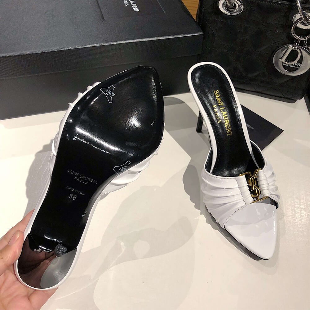 Y51 BABYLONE MULES IN SMOOTH LEATHER