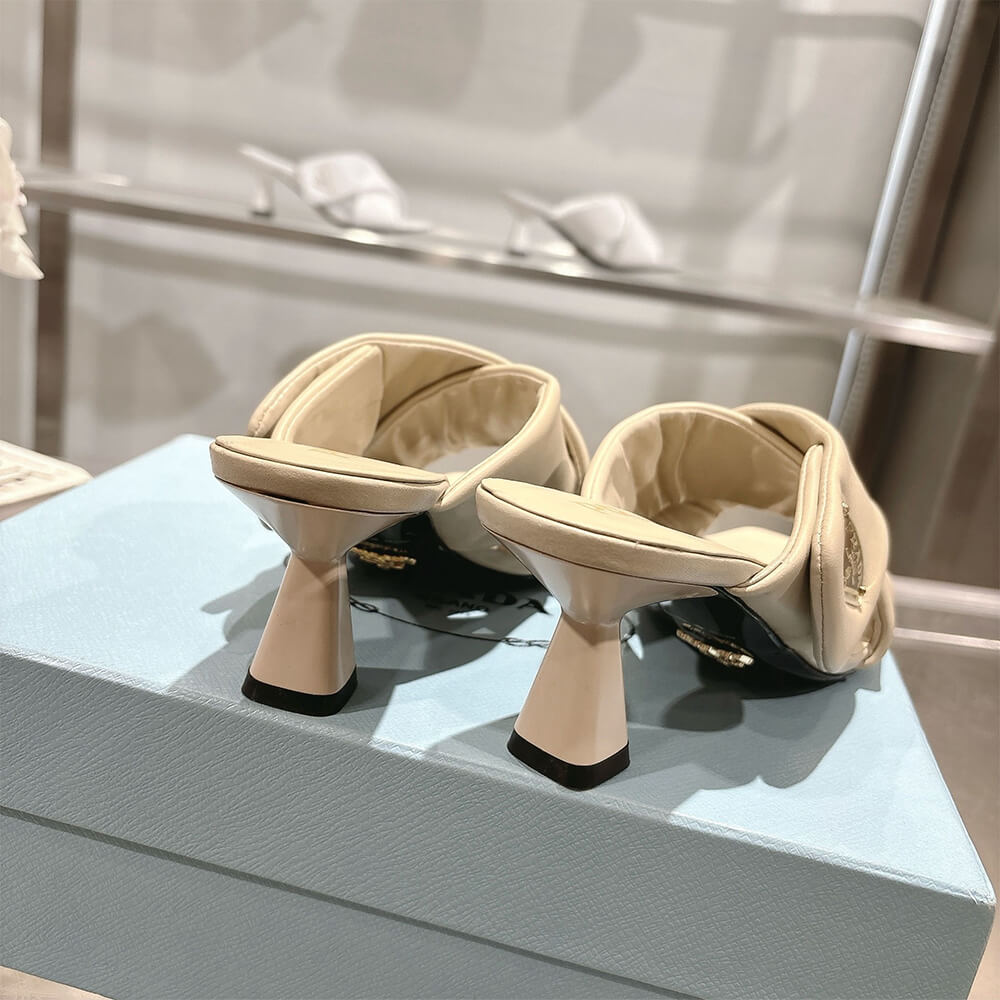 Pra*a Padded nappa leather sandals