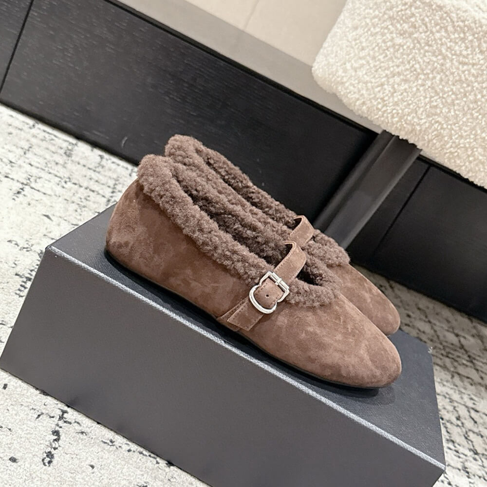 A1a1a shearling ballet flats