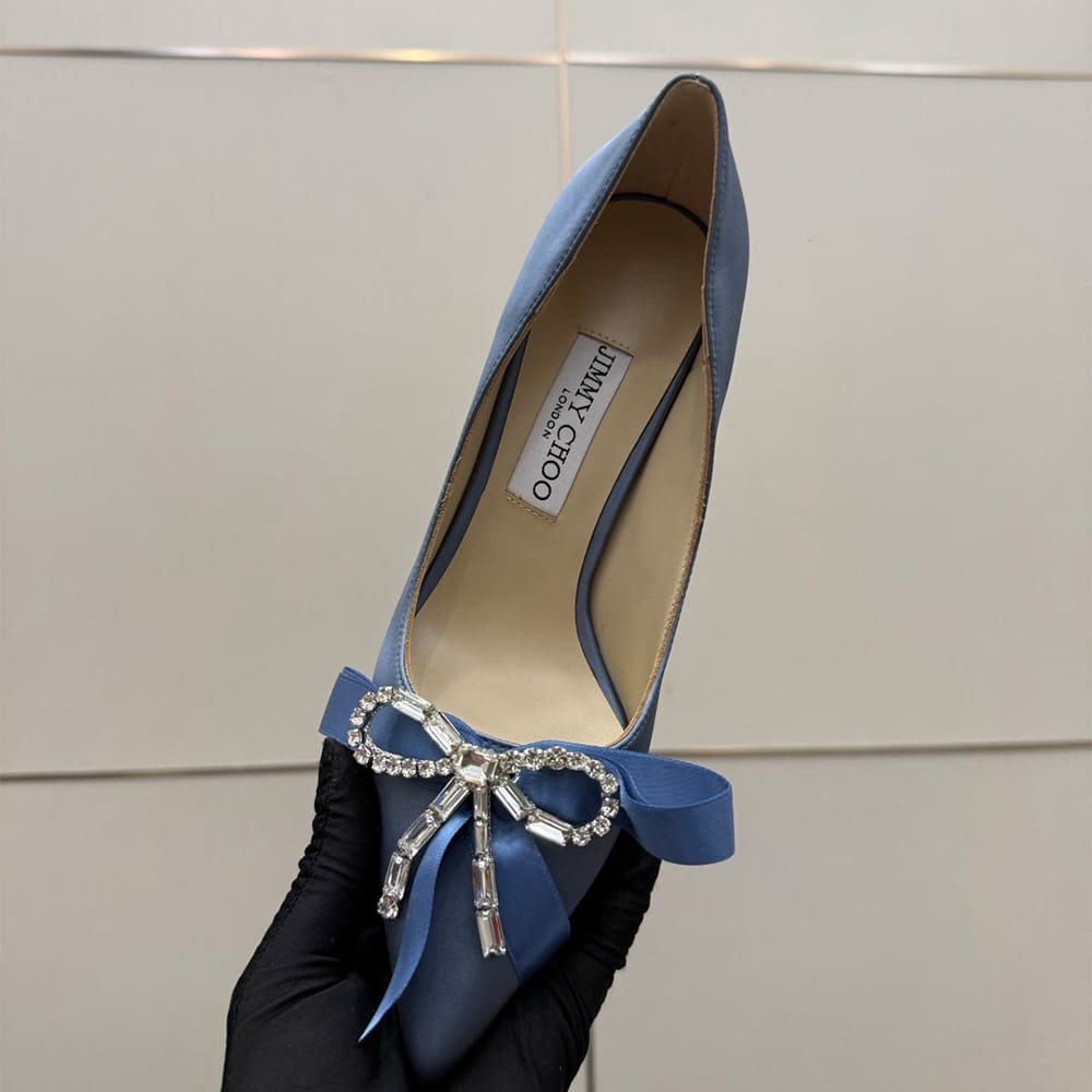 J1m*y Ch00 Crystal-Embellished Satin Pumps (EU SIZE 35-43)